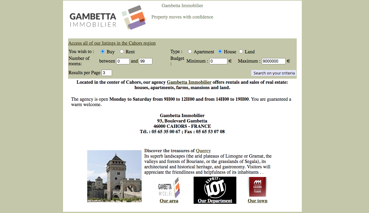 Sample database driven site
